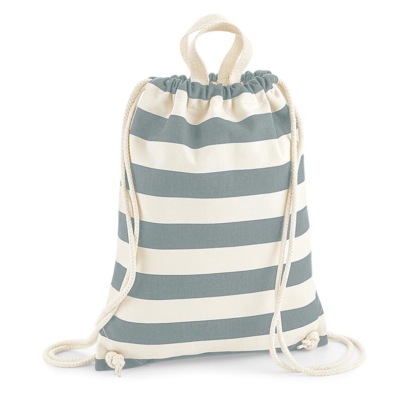 Nautical gymsac - Natural/ Navy One Size